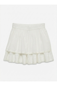 Vero Moda VMELIX LAYERED SHORT SKIRT WVN snow white