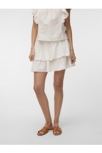 Vero Moda VMELIX LAYERED SHORT SKIRT WVN snow white