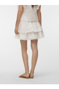 Vero Moda VMELIX LAYERED SHORT SKIRT WVN snow white