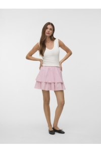Vero Moda VMELIX LAYERED SHORT SKIRT WVN bleached mauve