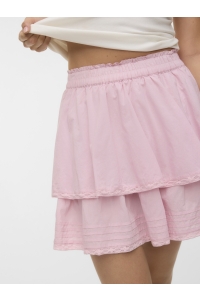 Vero Moda VMELIX LAYERED SHORT SKIRT WVN bleached mauve