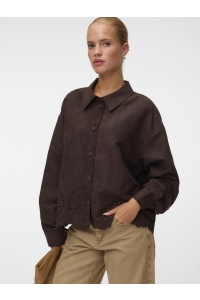 Vero Moda VMCKATHY LS LACE CUT SHIRT WVN EXP : chocolate torte