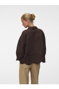 Vero Moda VMCKATHY LS LACE CUT SHIRT WVN EXP : chocolate torte