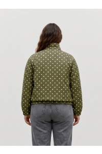 Vero Moda VMCKAYLA HIGH NECK JACKET EXP CUR sphagnum/birch dots