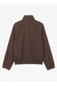 Vero Moda VMCKAYLA HIGH NECK JACKET EXP CUR chocolate brown/blue dots