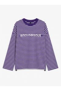 Vero Moda VMCLUNALIA LS BOTTOM STRING TEE EXP: royal purple/cloud dancer/bisous