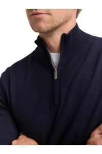 Tom Tailor Group Cotton Knitted Troyer blauw