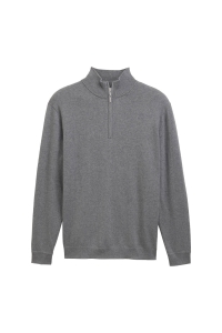 Tom Tailor Group Cotton Knitted Troyer donker grijs