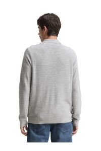 Tom Tailor Group Soft knit zip jacket light grey melange