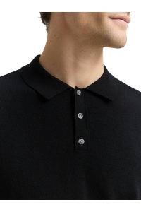 Tom Tailor Group Merino Wool Knit Polo black