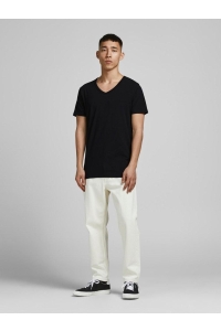 JJEBASIC V-NECK TEE S/S NOOS black