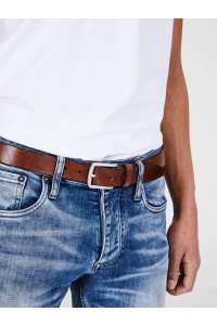 JACK&JONES ORIGINALS JACLEE LEATHER BELT NOOS mocha bisque