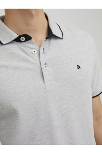 JJEPAULOS POLO SS NOOS light grey melange/slim fit - me