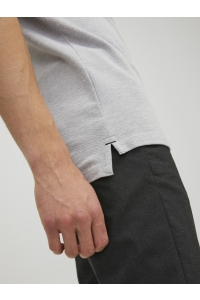 JJEPAULOS POLO SS NOOS light grey melange/slim fit - me