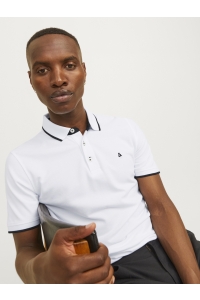 JJEPAULOS POLO SS NOOS white/slim fit