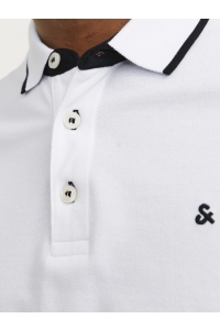 JJEPAULOS POLO SS NOOS white/slim fit