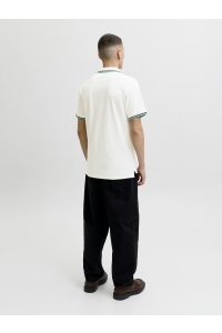JJEPAULOS POLO SS NOOS cloud dancer/play 1/verdant gree