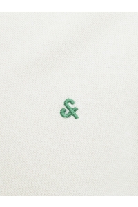 JJEPAULOS POLO SS NOOS cloud dancer/play 1/verdant gree