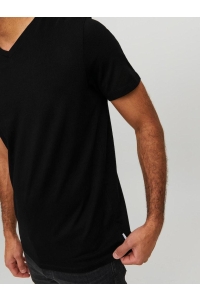 JJEORGANIC BASIC TEE SS V-NECK NOOS black