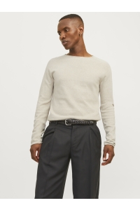 JJEHILL KNIT CREW NECK NOOS oatmeal/melange