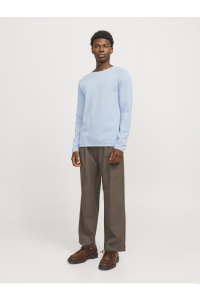 JJEHILL KNIT CREW NECK NOOS cashmere blue/twist