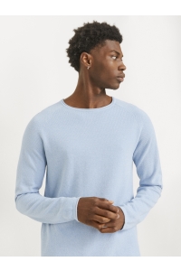 JJEHILL KNIT CREW NECK NOOS cashmere blue/twist
