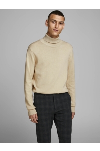 JJEEMIL KNIT ROLL NECK NOOS oatmeal/melange
