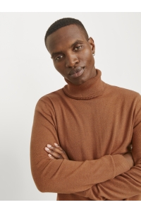 JJEEMIL KNIT ROLL NECK NOOS mocha bisque