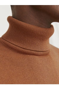 JJEEMIL KNIT ROLL NECK NOOS mocha bisque