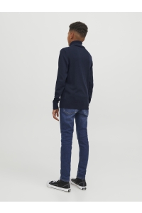 jack en jones boys JJEEMIL KNIT ROLL NECK STS JR navy blazer