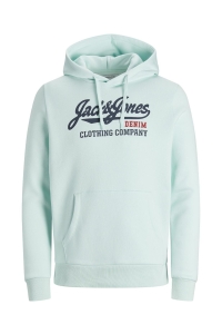 JJELOGO SWEAT HOOD 2 COL 20/21 NOOS bleached aqua/reg