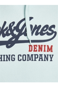 JJELOGO SWEAT HOOD 2 COL 20/21 NOOS bleached aqua/reg