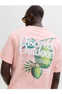 Jack and Jones JPRBLAFRANCO SS TEE CREW NECK LN impatiens pink