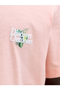 Jack and Jones JPRBLAFRANCO SS TEE CREW NECK LN impatiens pink
