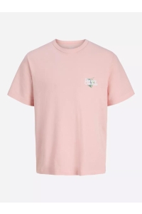 Jack and Jones JPRBLAFRANCO SS TEE CREW NECK LN impatiens pink