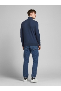 JJEEMIL KNIT HALF ZIP NOOS navy blazer