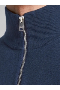JJEEMIL KNIT HALF ZIP NOOS navy blazer