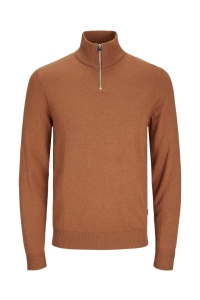 JJEEMIL KNIT HALF ZIP NOOS mocha bisque