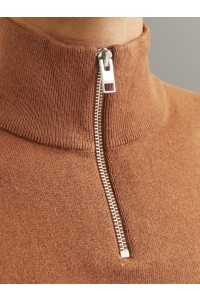 JJEEMIL KNIT HALF ZIP NOOS mocha bisque