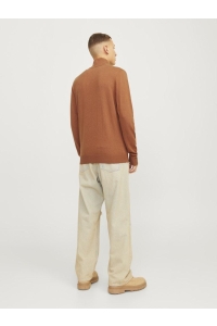 JJEEMIL KNIT HALF ZIP NOOS mocha bisque