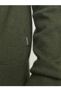 JJEEMIL KNIT HALF ZIP NOOS kombu green