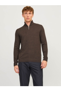 JJEEMIL KNIT HALF ZIP NOOS mulch/twist