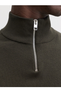 JJEEMIL KNIT HALF ZIP NOOS rosin