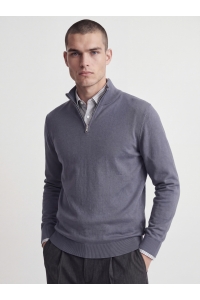 JJEEMIL KNIT HALF ZIP NOOS turbulence
