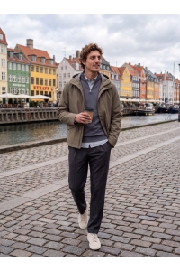 JJEEMIL KNIT HALF ZIP NOOS turbulence