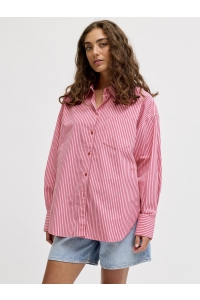 Jack and Jones JXJAMIE LS RELAXED POPLIN SHIRT WVN: cerise/stripe