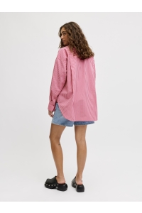 Jack and Jones JXJAMIE LS RELAXED POPLIN SHIRT WVN: cerise/stripe