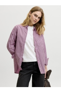 Jack and Jones JXJAMIE LS RELAXED POPLIN SHIRT WVN: orchid smoke/demitasse
