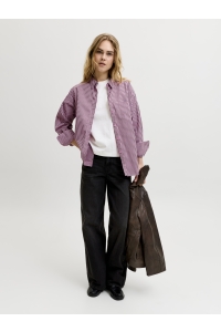 Jack and Jones JXJAMIE LS RELAXED POPLIN SHIRT WVN: orchid smoke/demitasse
