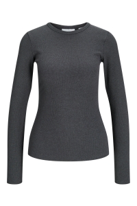 JACK&JONES ORIGINALS JXFREYA STR LS RIB TEE JRS NOOS dark grey melange